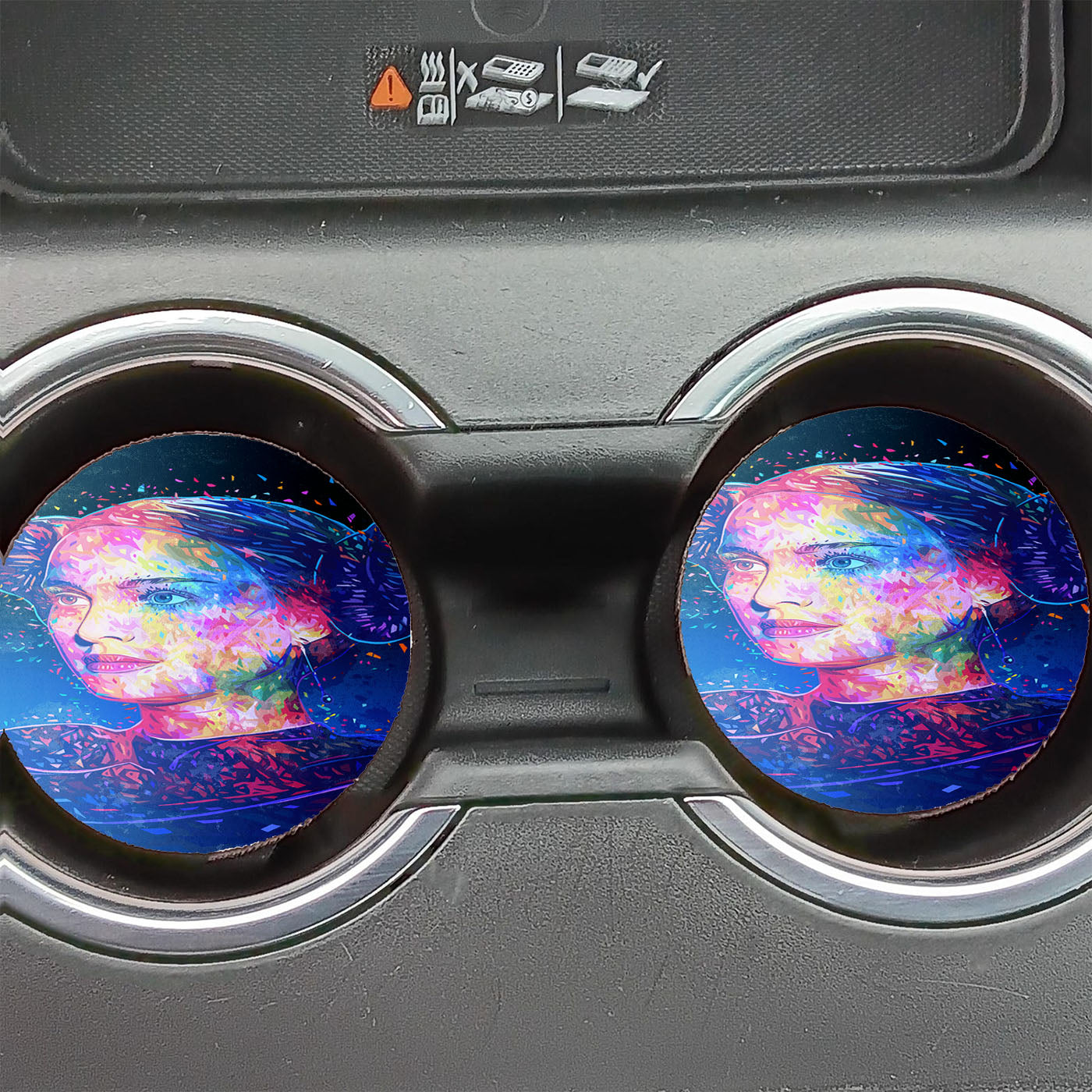 Leia Organa of Star Wars Colorful Car Coasters