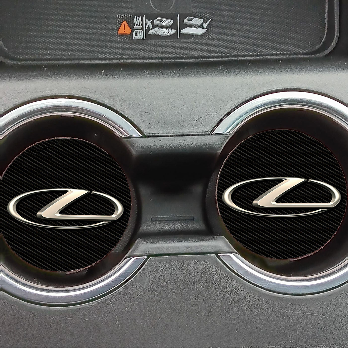Lexus Logo Carbon Car Coasters