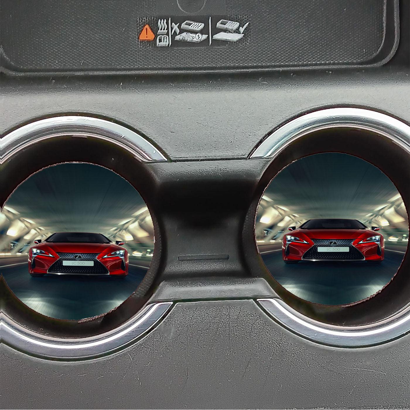 Lexus Red Car Logo Car Coasters