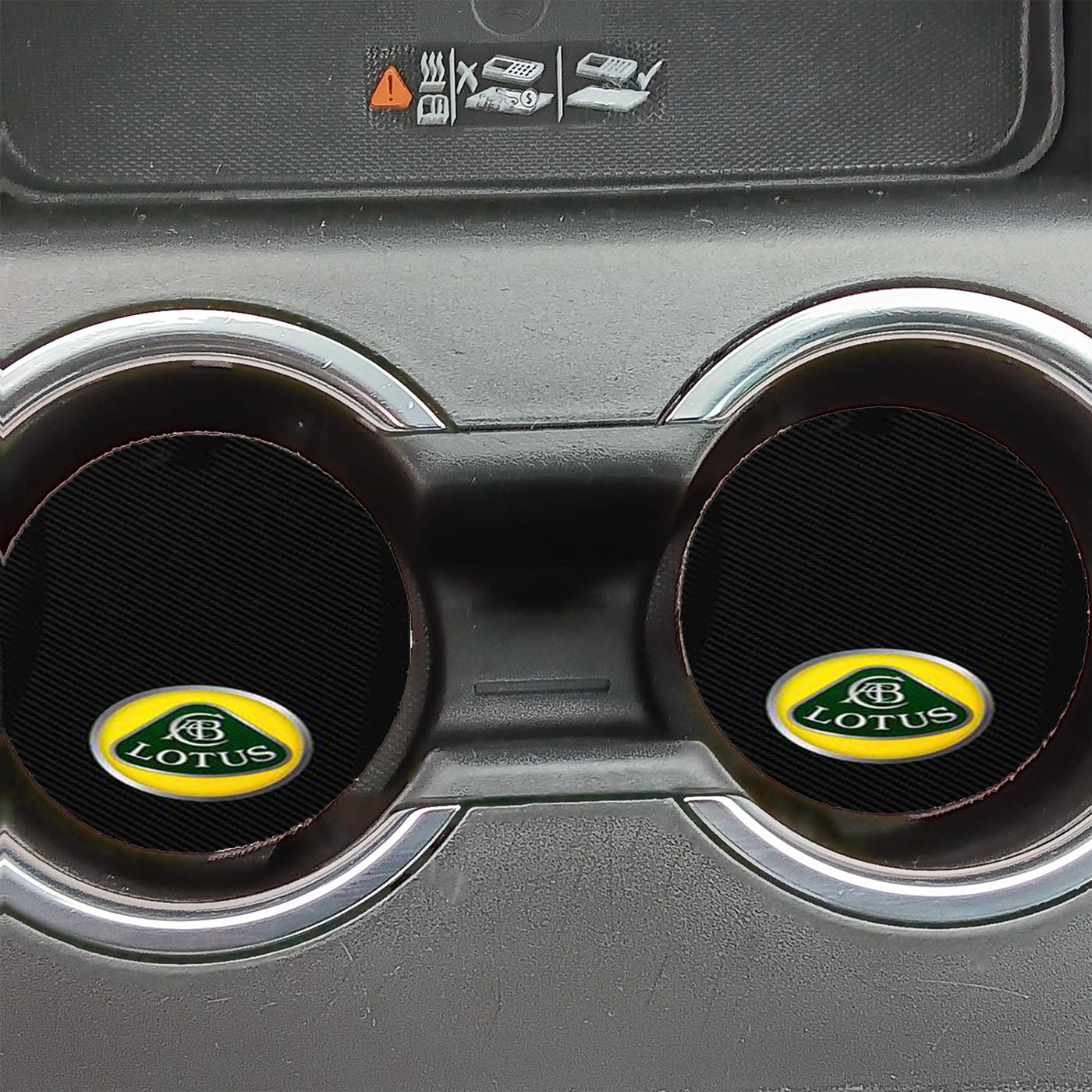 Lotus Racing Carbon Fiber Pattern Car Coasters