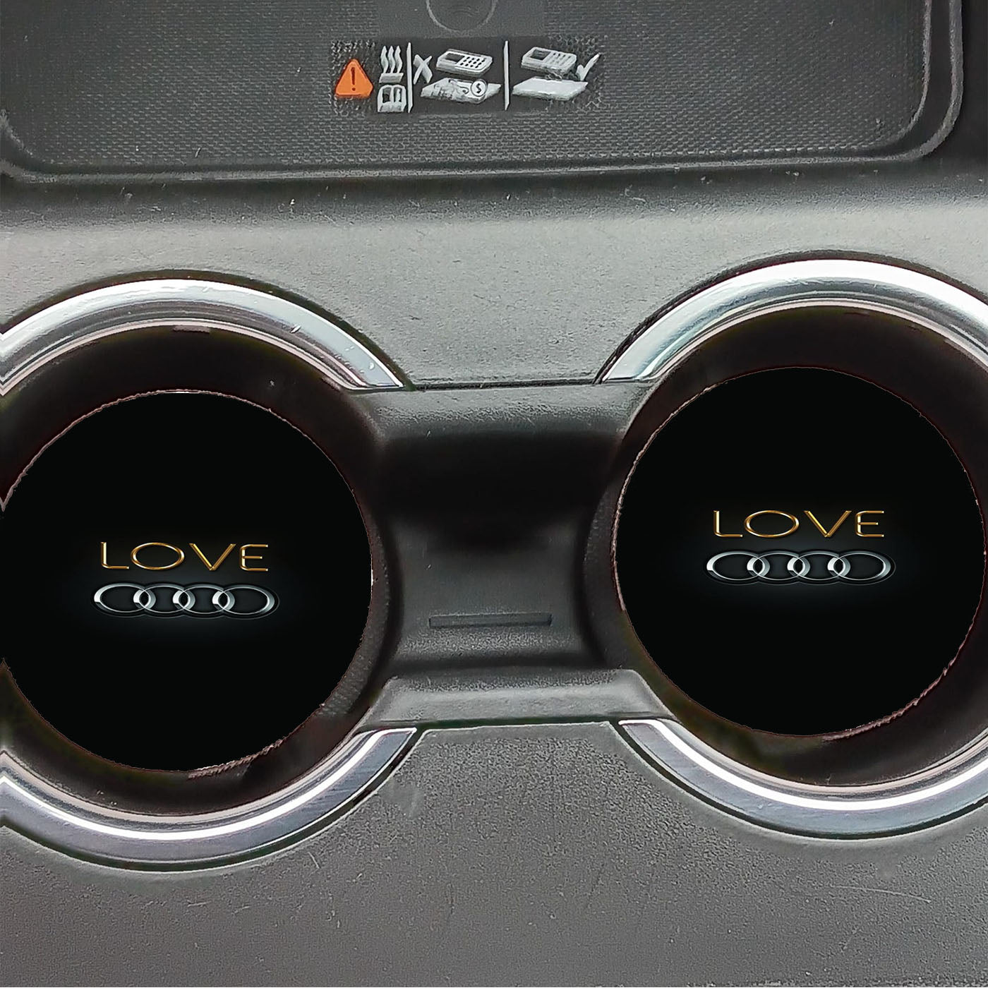Love Audi Logo Wallpaper Car Coasters