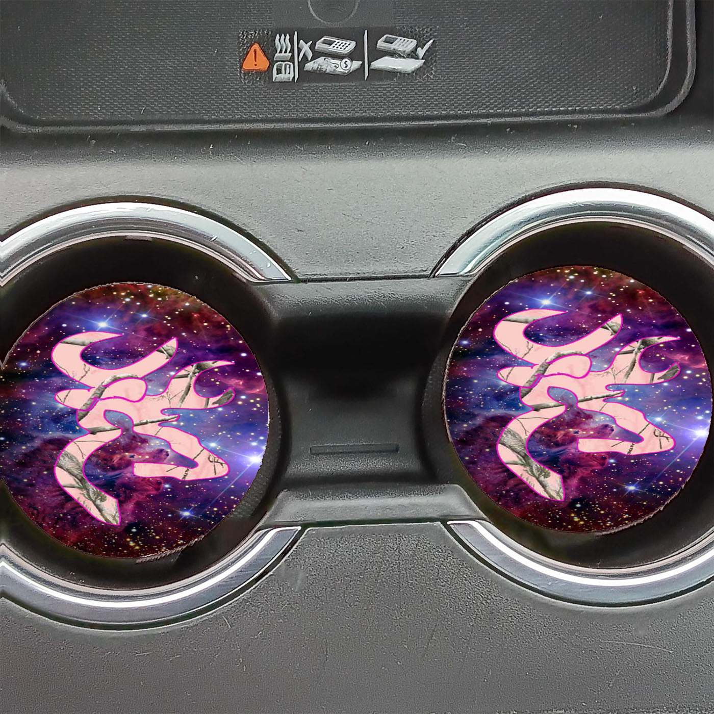 Love Browning Deer Camo Girl 2 Car Coasters