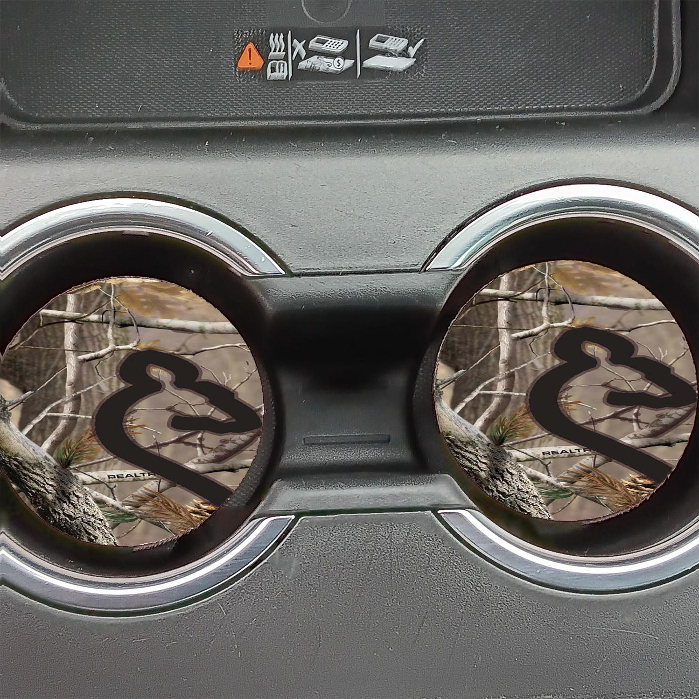Love Browning Deer Camo Real Tree Couple Car Coasters