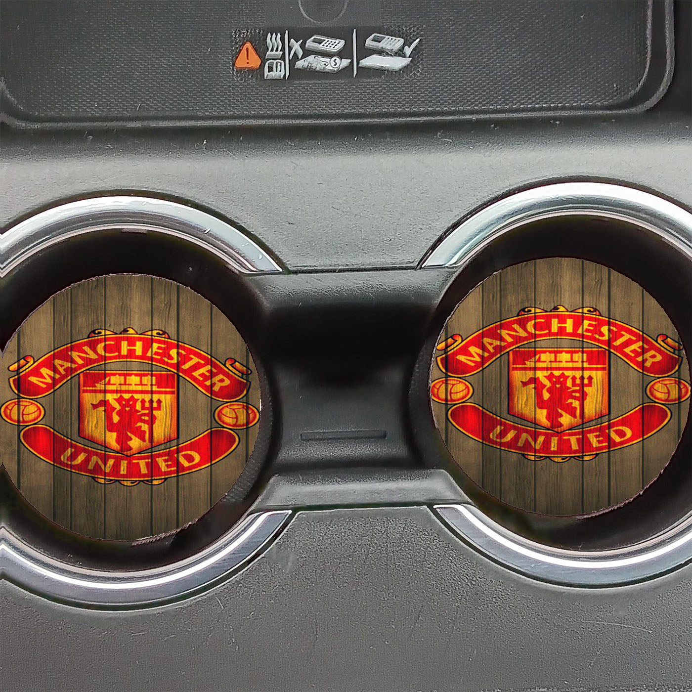 Manchester United Devils Wood Car Coasters