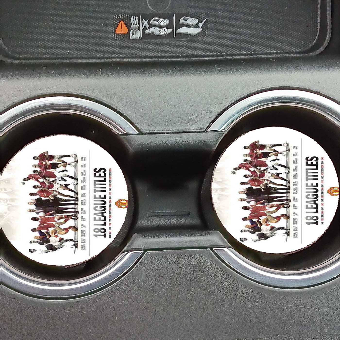 Manchester United League Titles Car Coasters