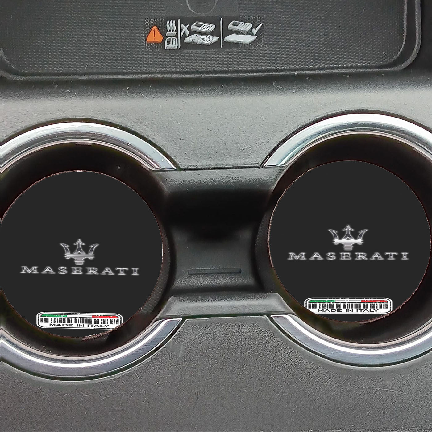 Maserati Italy Trident Logo Car Coasters