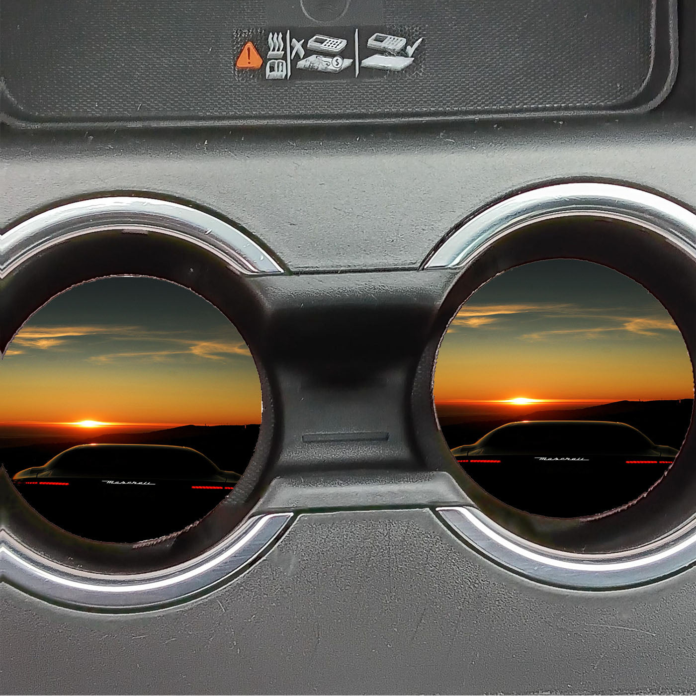 Maserati Sunset Wallpaper Car Coasters
