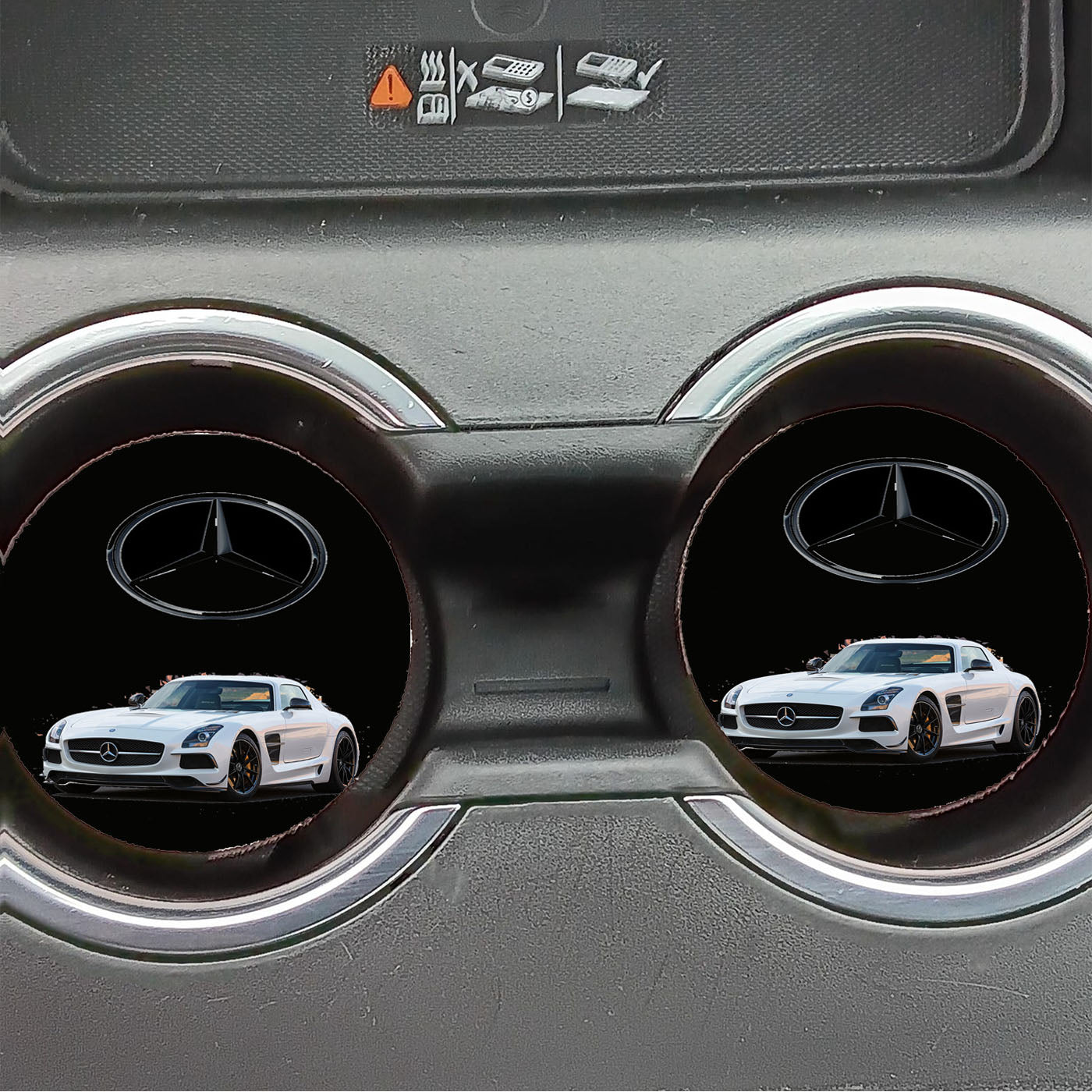 Mercedes Benz Stripes Car Coasters