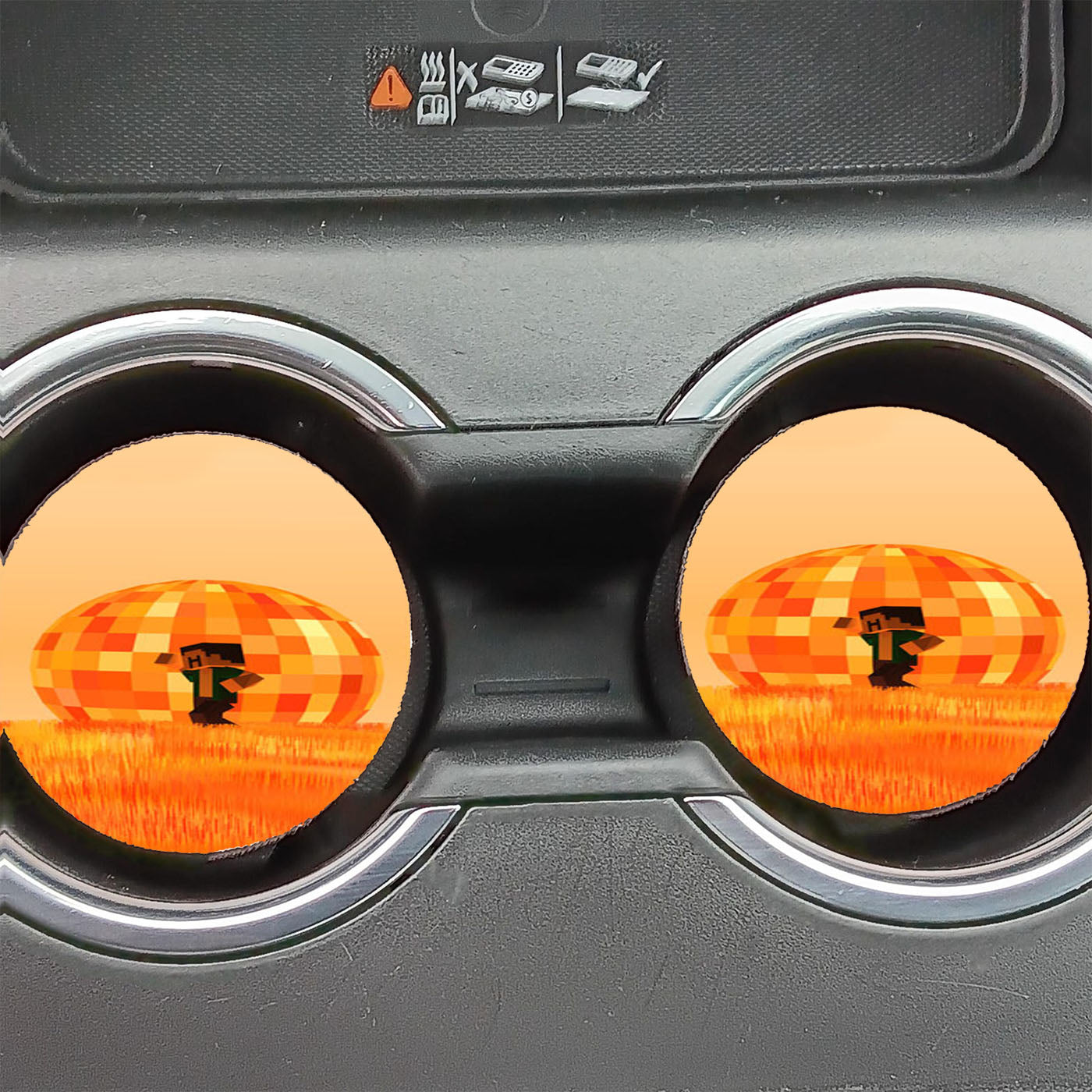 Minecraft Sunset Car Coasters