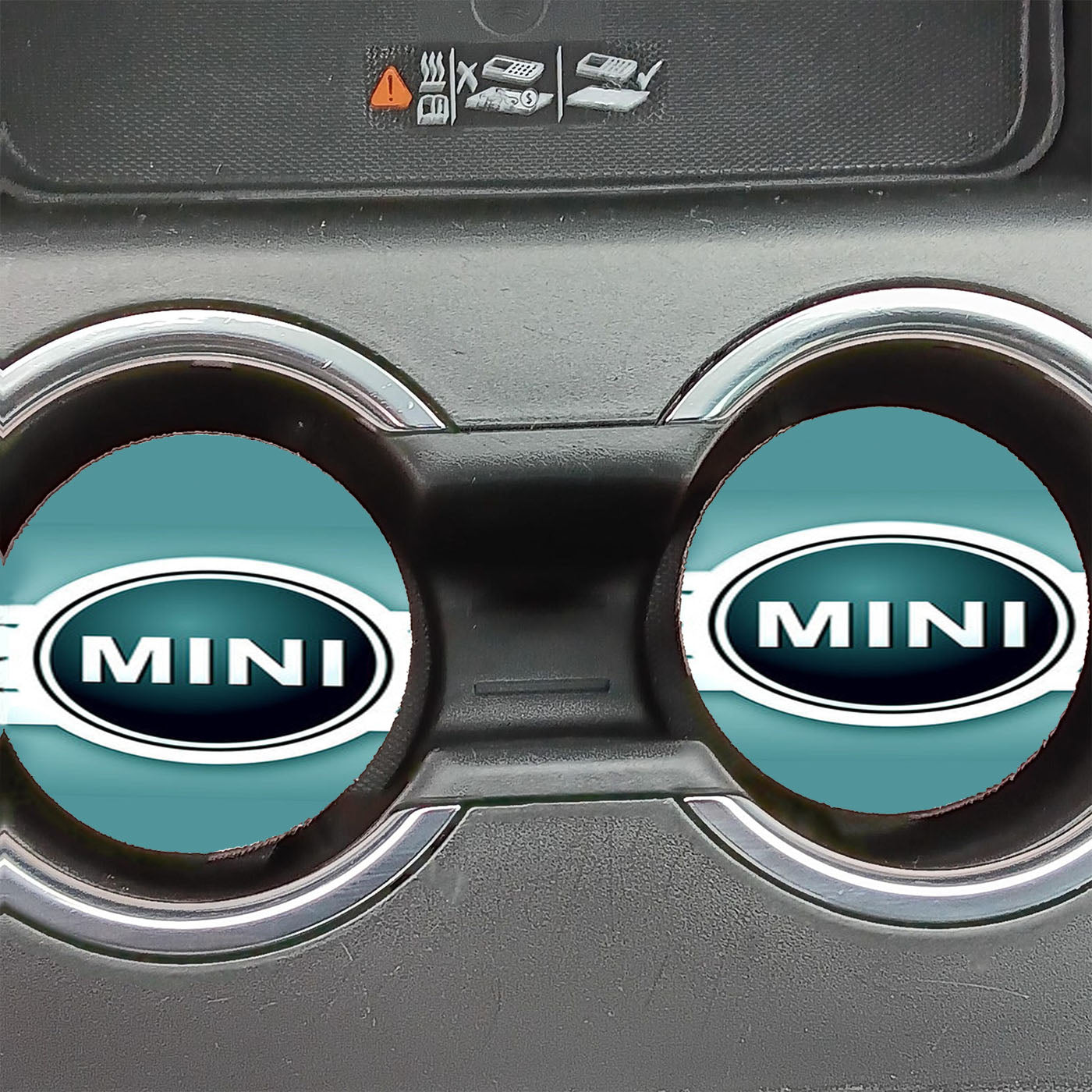 Mini Cooper Blue Logo Car Coasters