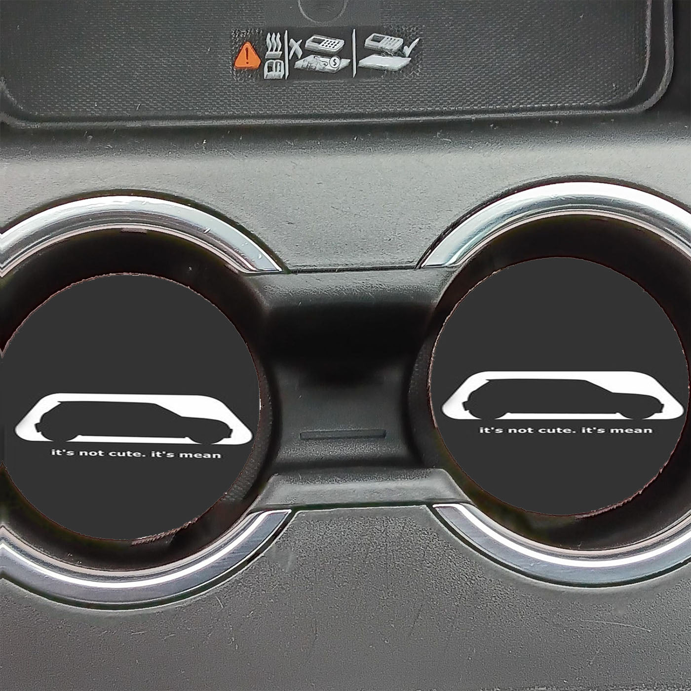 Mini Cooper Its Not Cute Its Mean Car Coasters