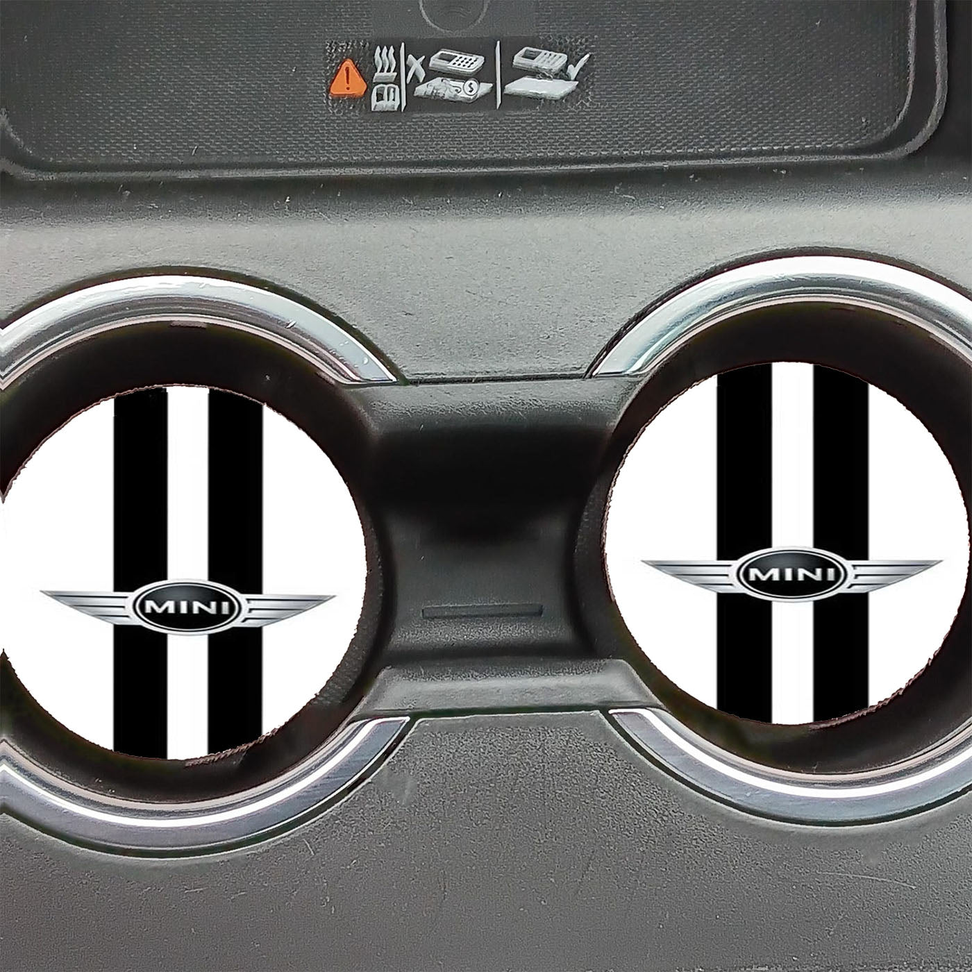 Mini Cooper Logo Black Car Coasters
