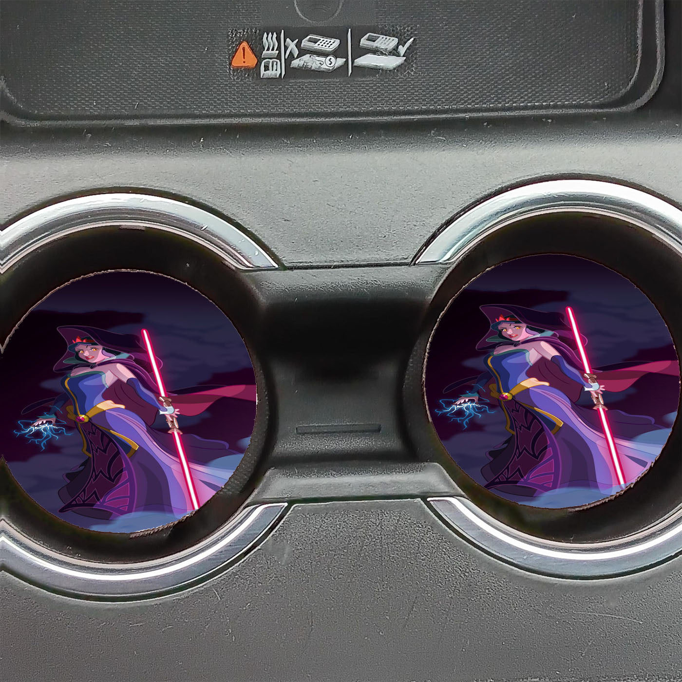 now White Disney Princess Star Wars Car Coasters