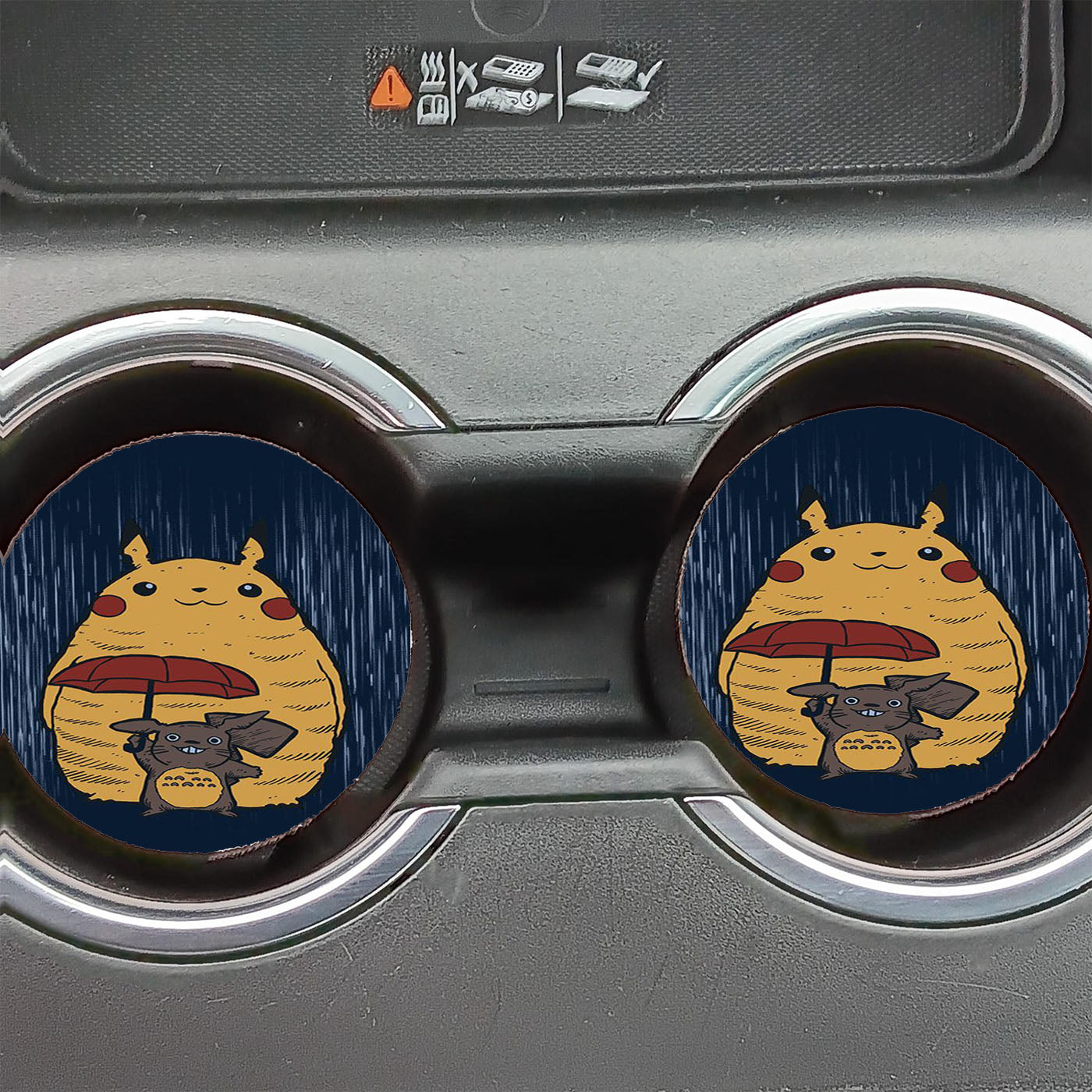 Pikachu Vitruvian Car Coasters