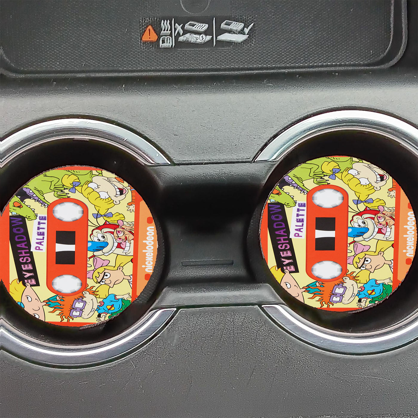 90S Nickelodeon Eyeshadow Palette Orange Cassette Car Coasters