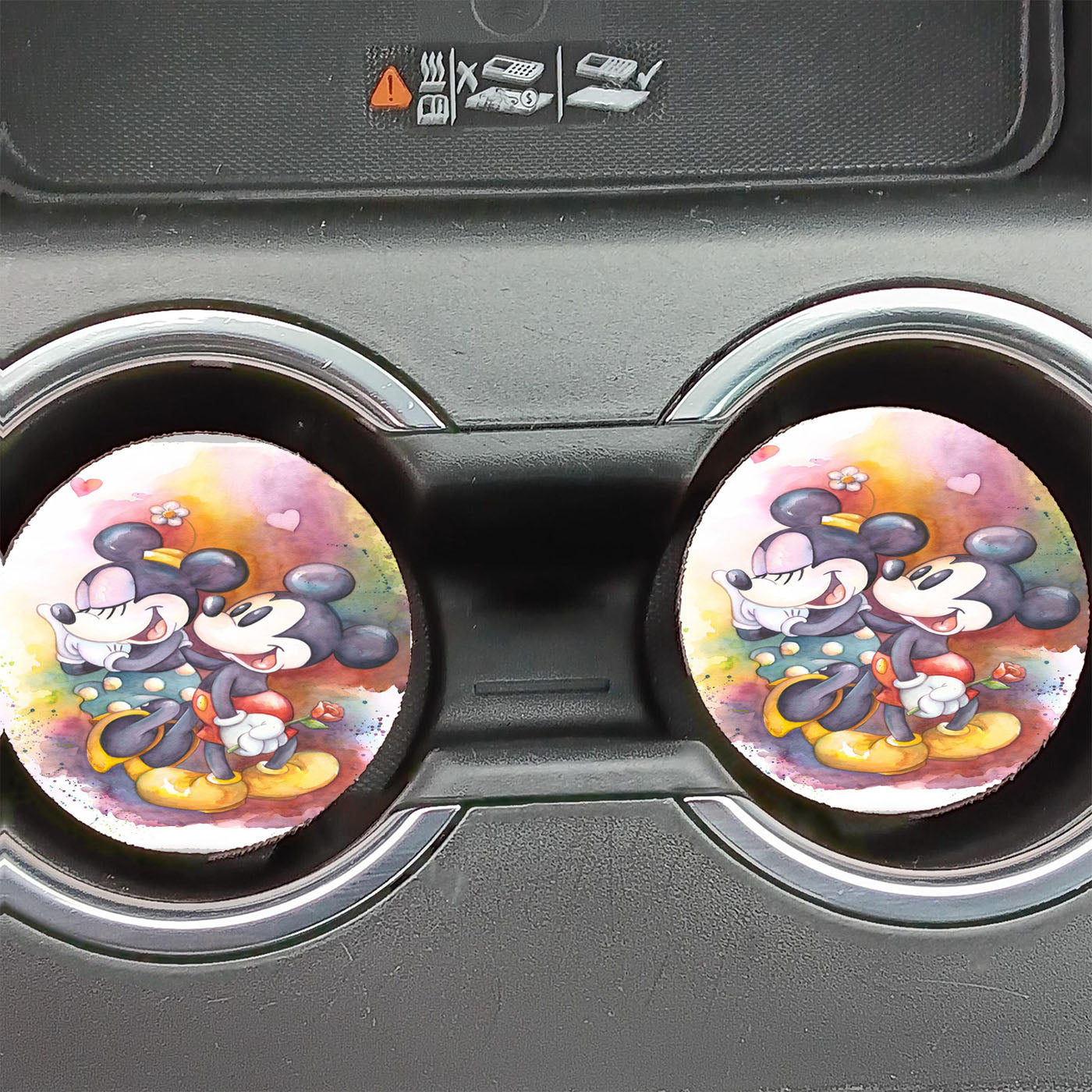 A Rose For Minnie Car Coasters