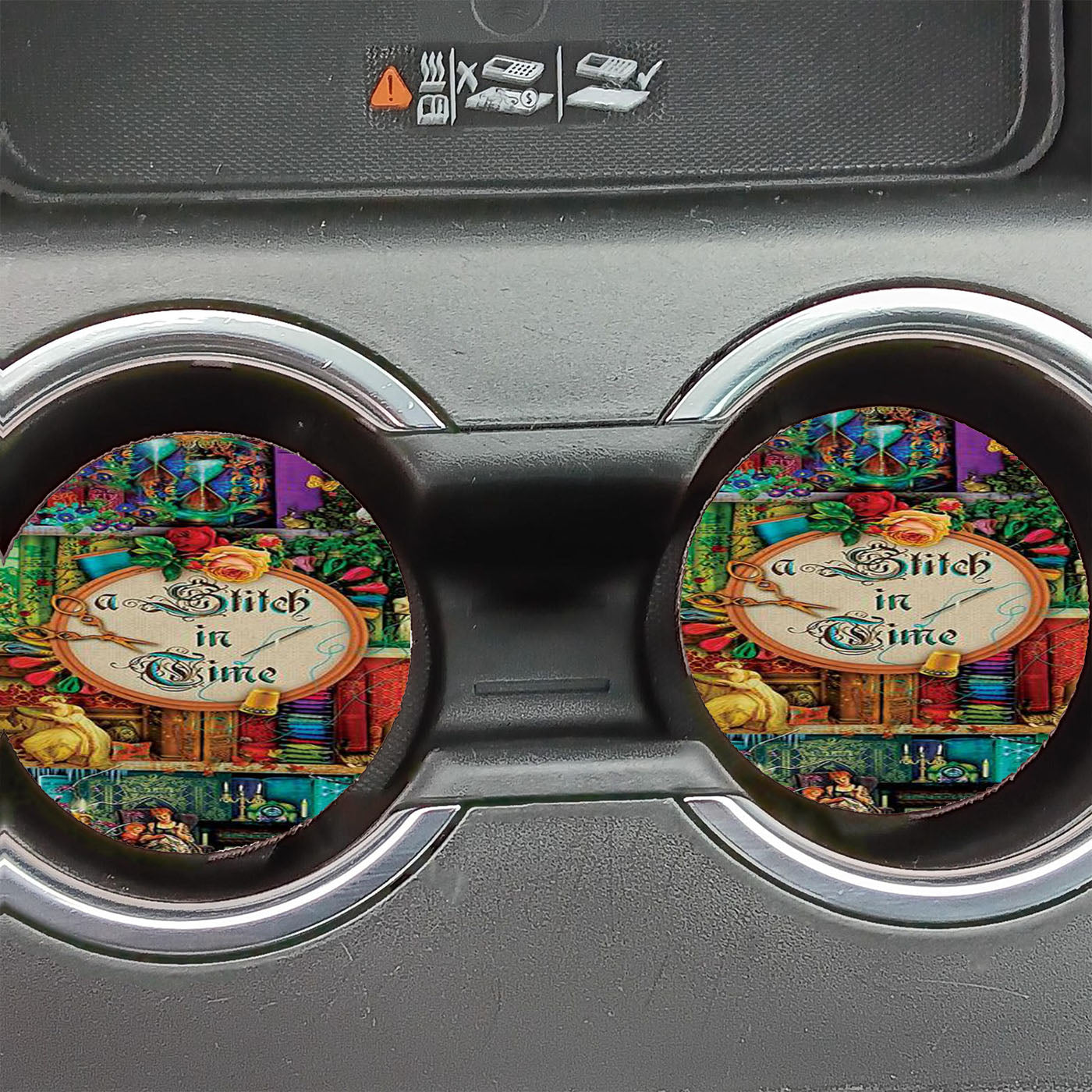 A Stitch In Time Car Coasters