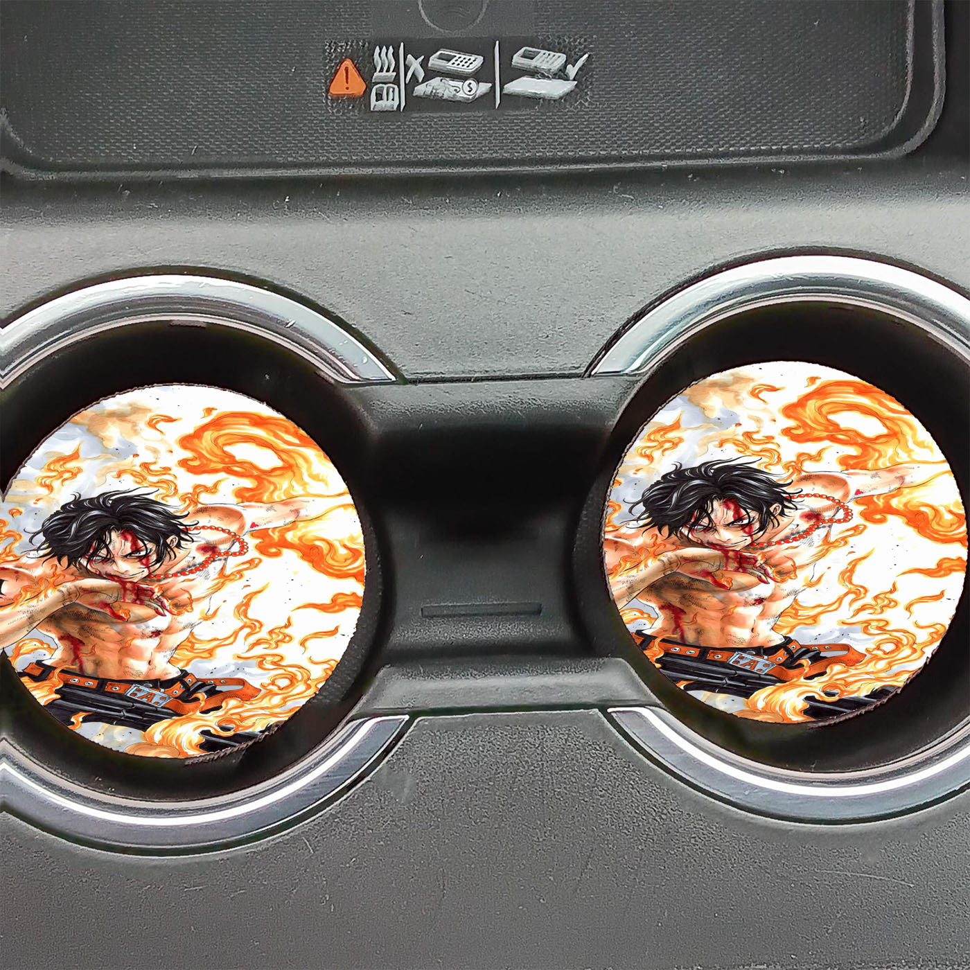 Ace Sabo Lutfy One Piece Car Coasters