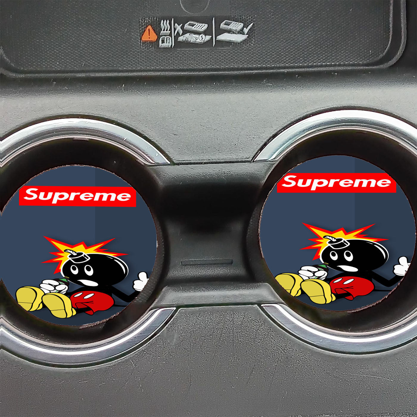Adam Bomb The Hundreds Bomb Mickey Mouse Car Coasters