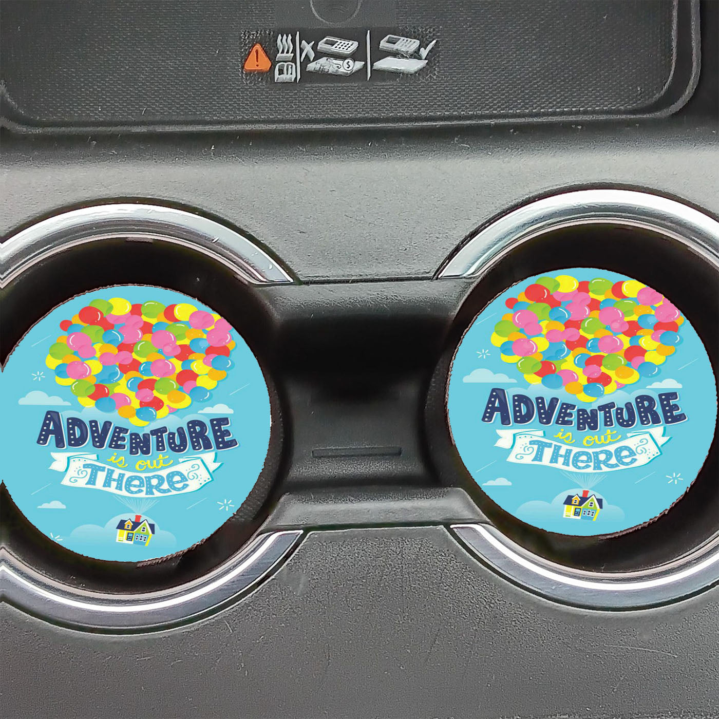 Adventure Is Cut There Car Coasters