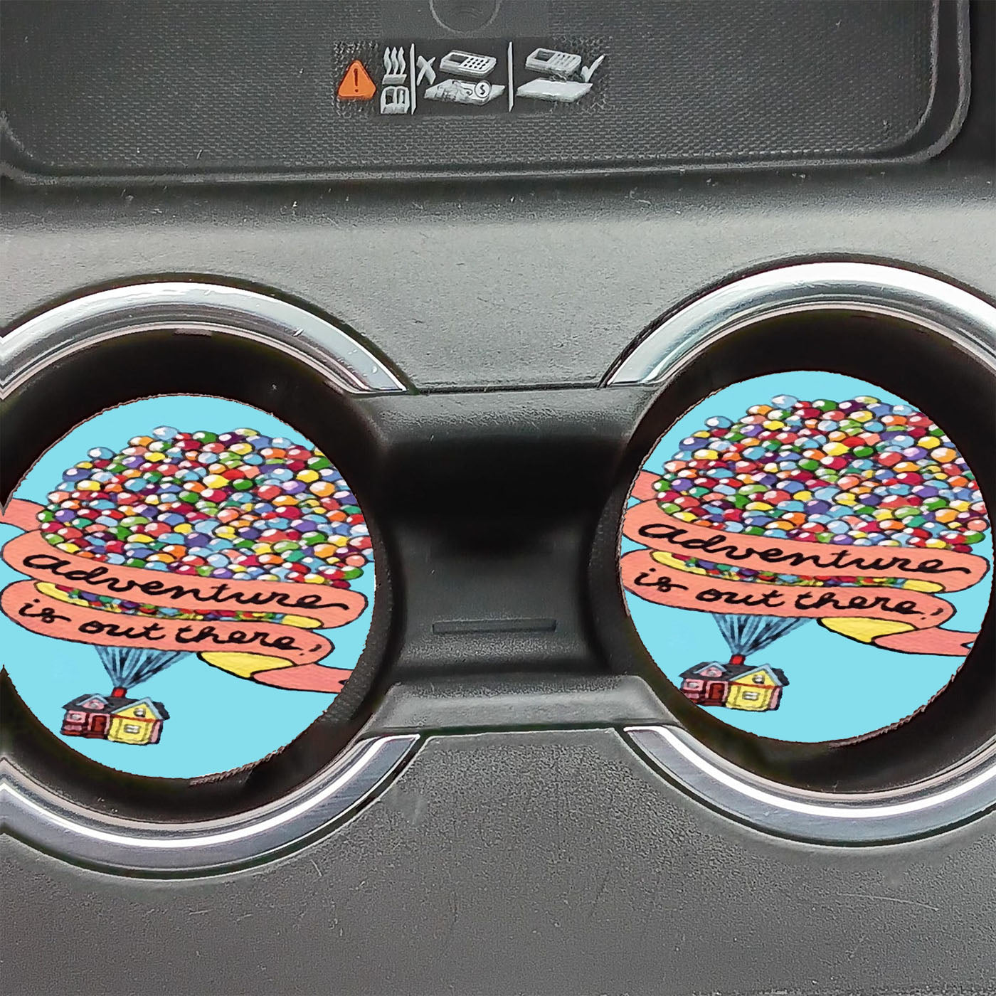 Adventure Is Out There Up Movie Balloons Car Coasters