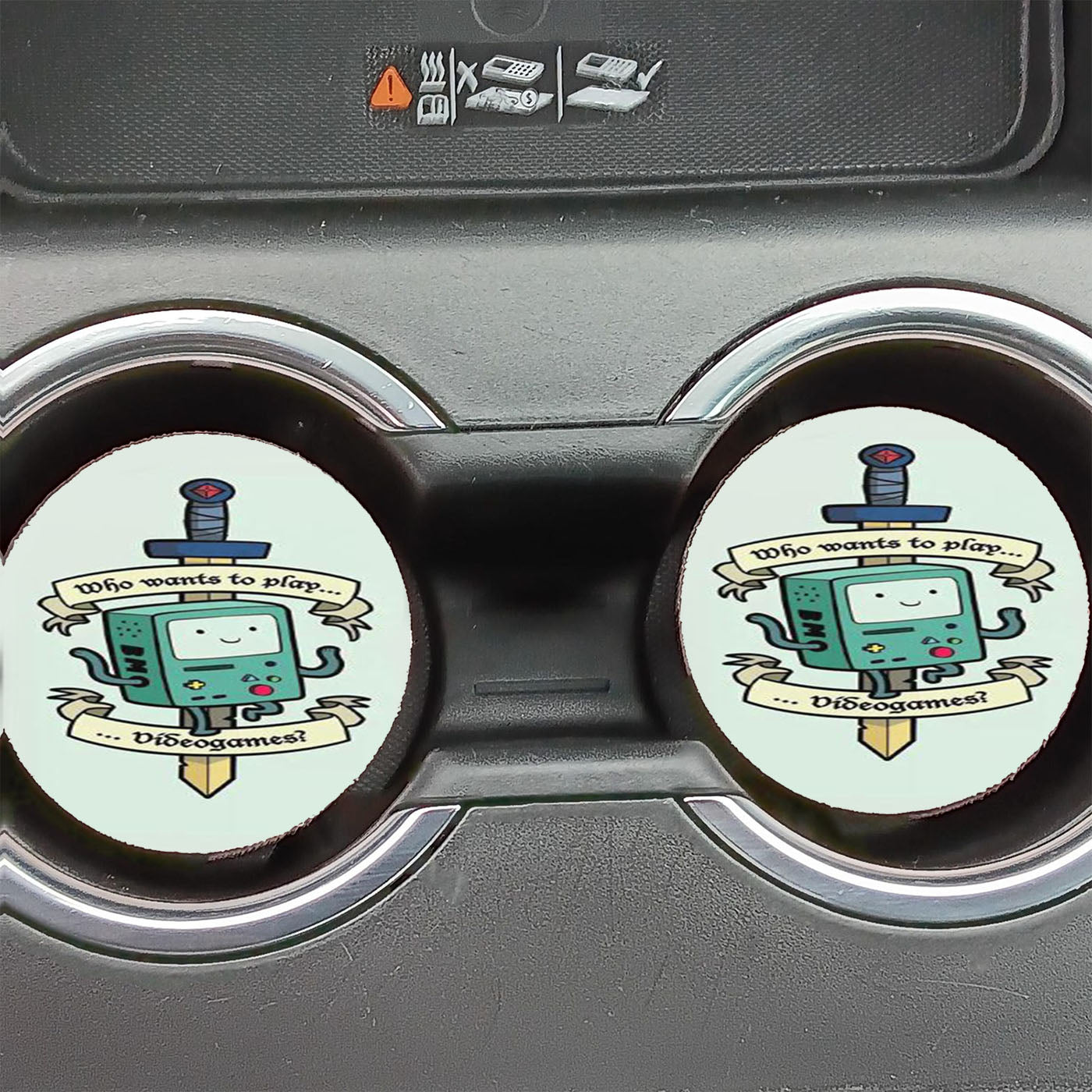 Adventure Time - Who Want To Play Video Games Car Coasters