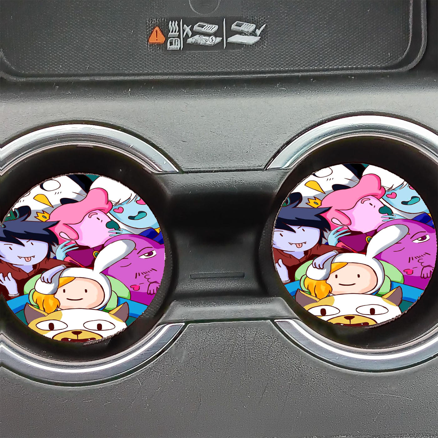 Adventure Time All Character Doodle Car Coasters