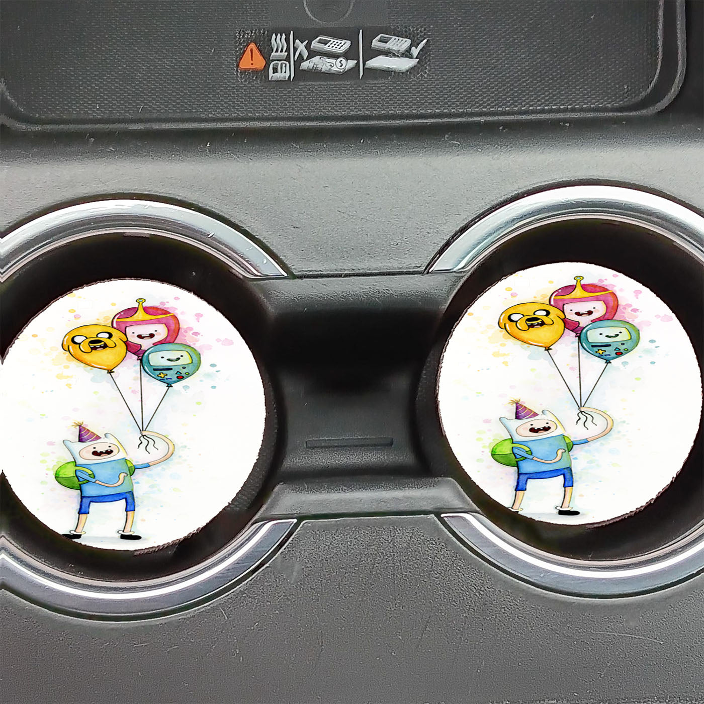 Adventure Time Ballon 3 Car Coasters