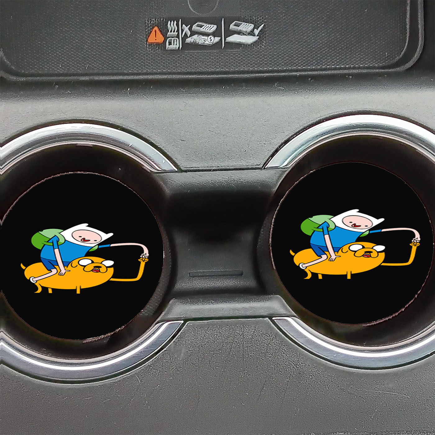 Adventure Time Black Car Coasters
