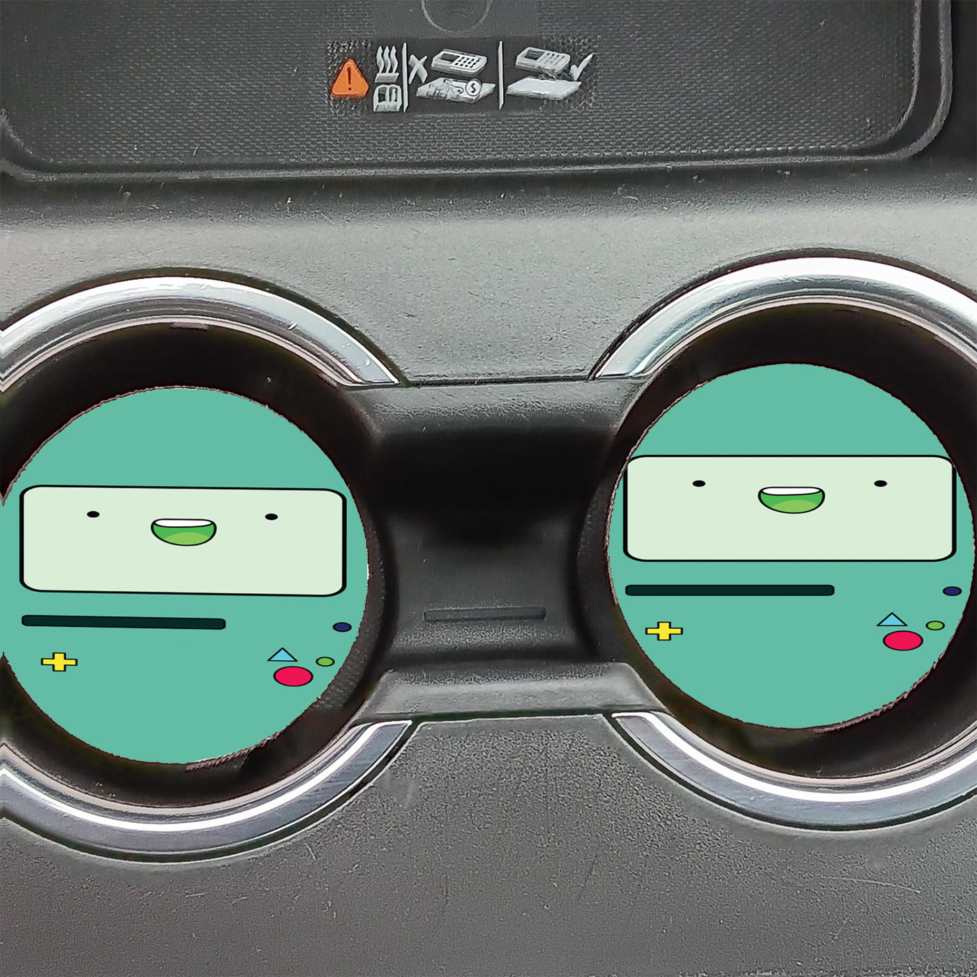 Adventure Time Bmo Minimalist Color Car Coasters