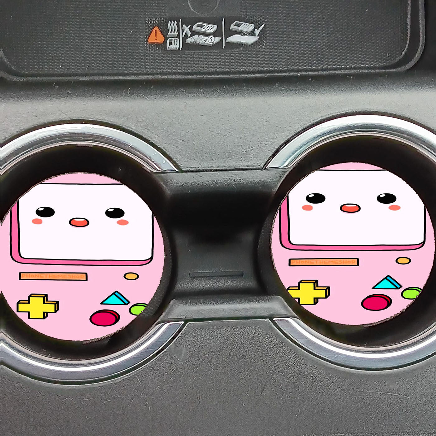 Adventure Time Bmo Pink Car Coasters