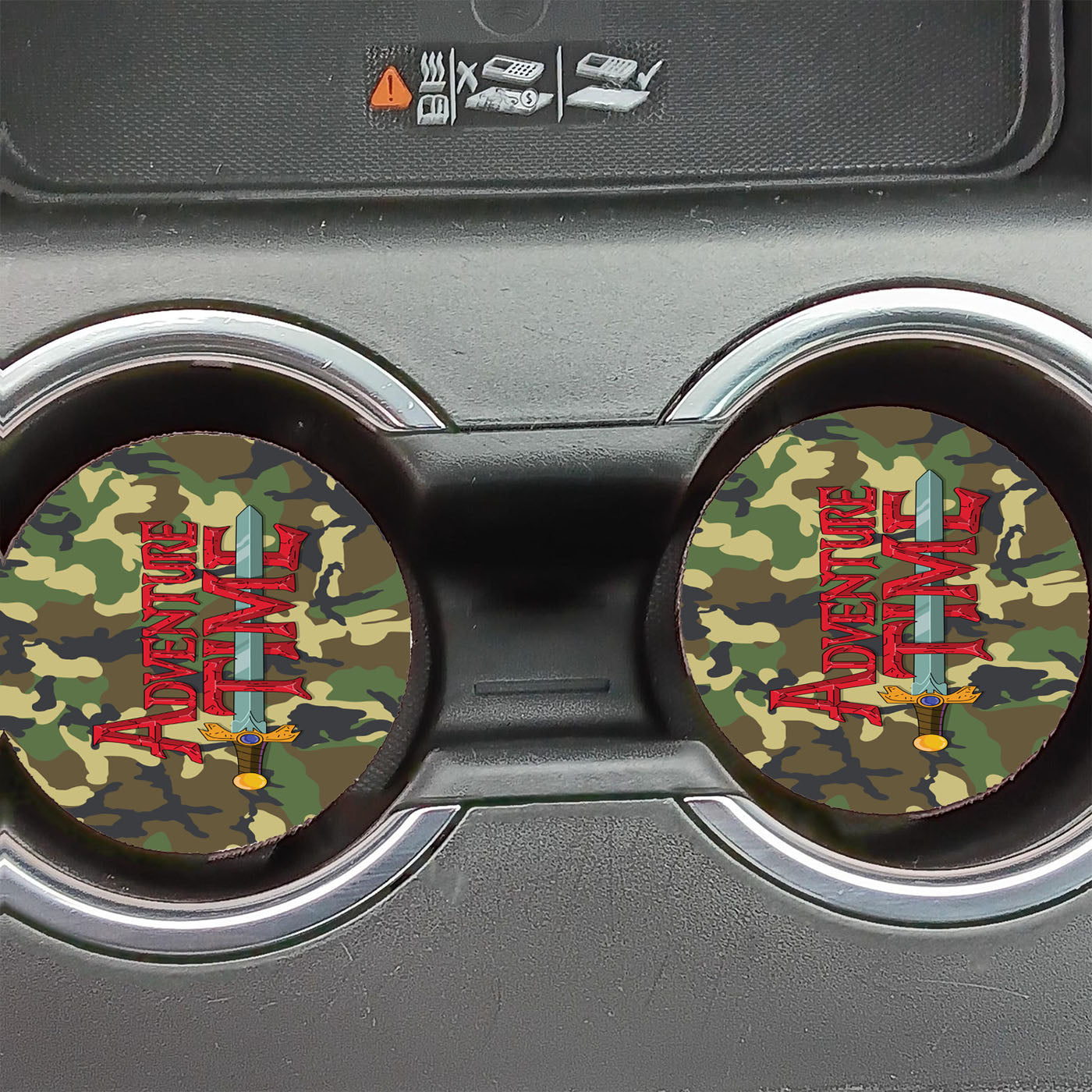 Adventure Time Camouflage Car Coasters