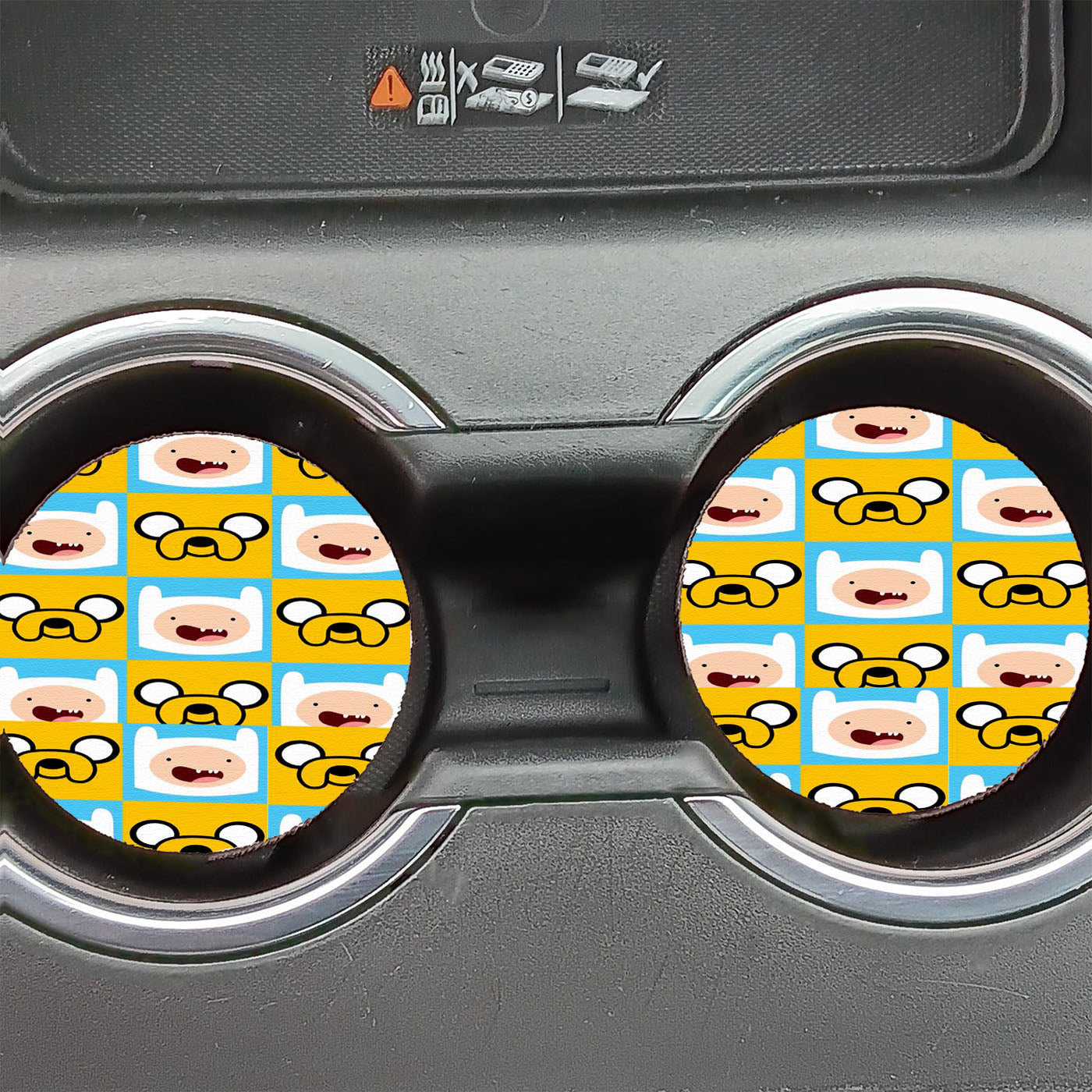 Adventure Time Finn Manusia And Jake Doodle Car Coasters