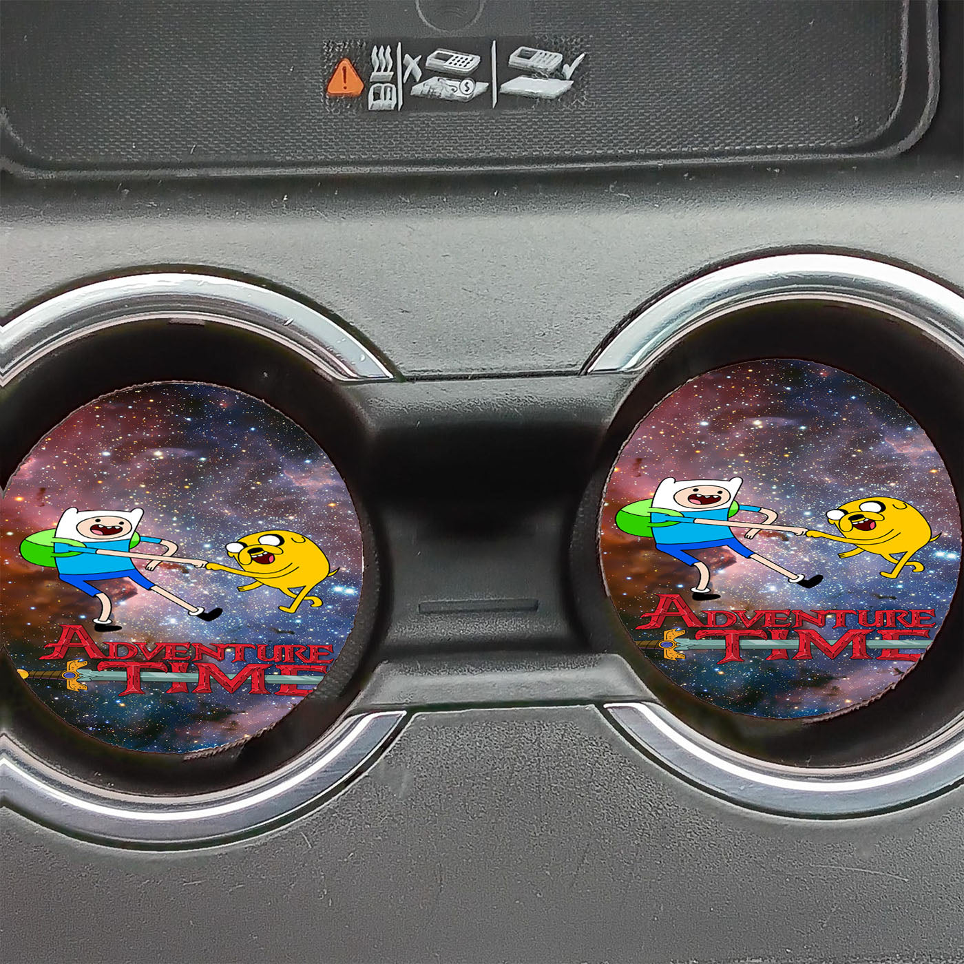 Adventure Time Galaxy Art Car Coasters