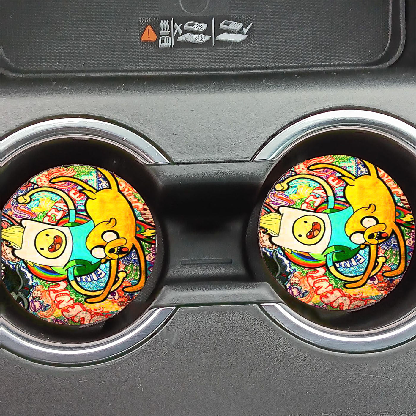 Adventure Time Grafitty Car Coasters