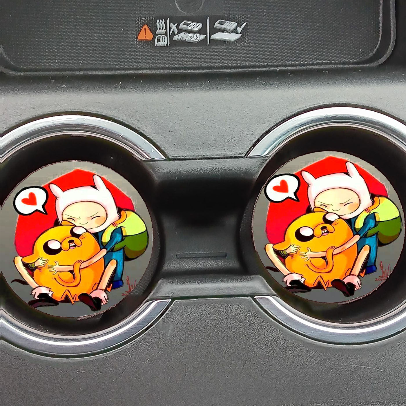Adventure Time Jake And Finn Awesome Car Coasters