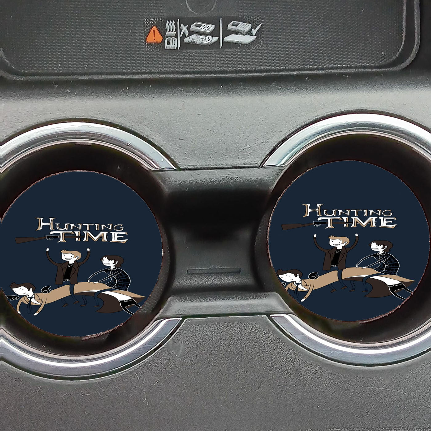 Adventure Time Meme Hunting Time Car Coasters