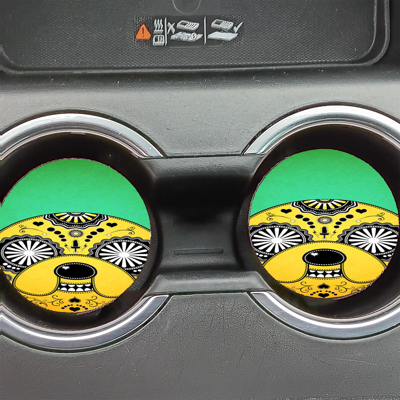 Adventure Time Sugar Skull Car Coasters