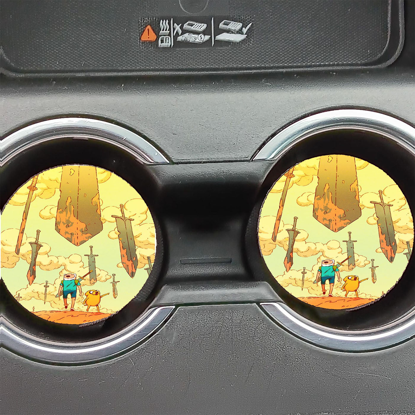 Adventure Time Sword Island Car Coasters