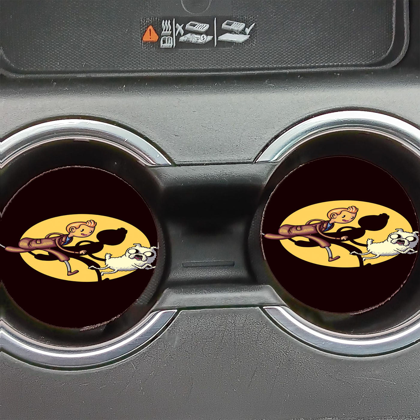 Adventure Time Tintin Car Coasters
