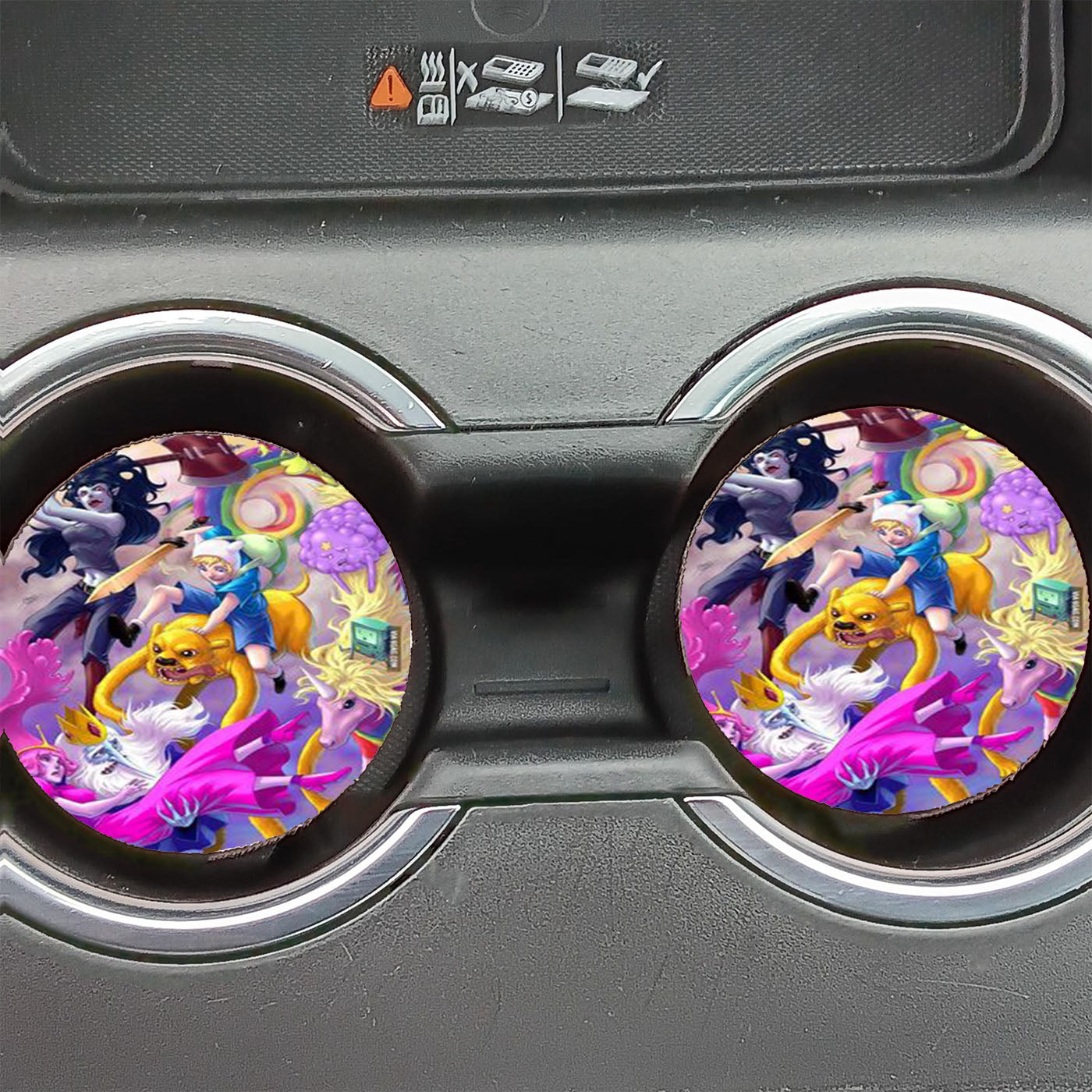 Adventure Time Wow 4 Car Coasters