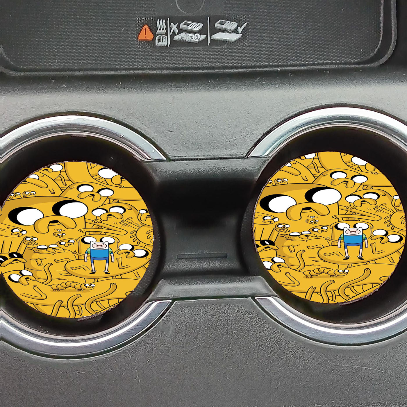 Adventure Time Yellow Full Car Coasters