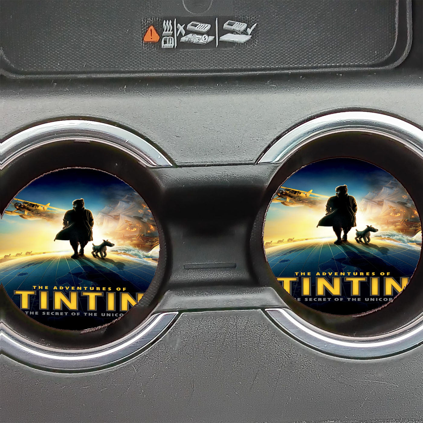 Adventures Of Tintin Poster Wallpaper Car Coasters