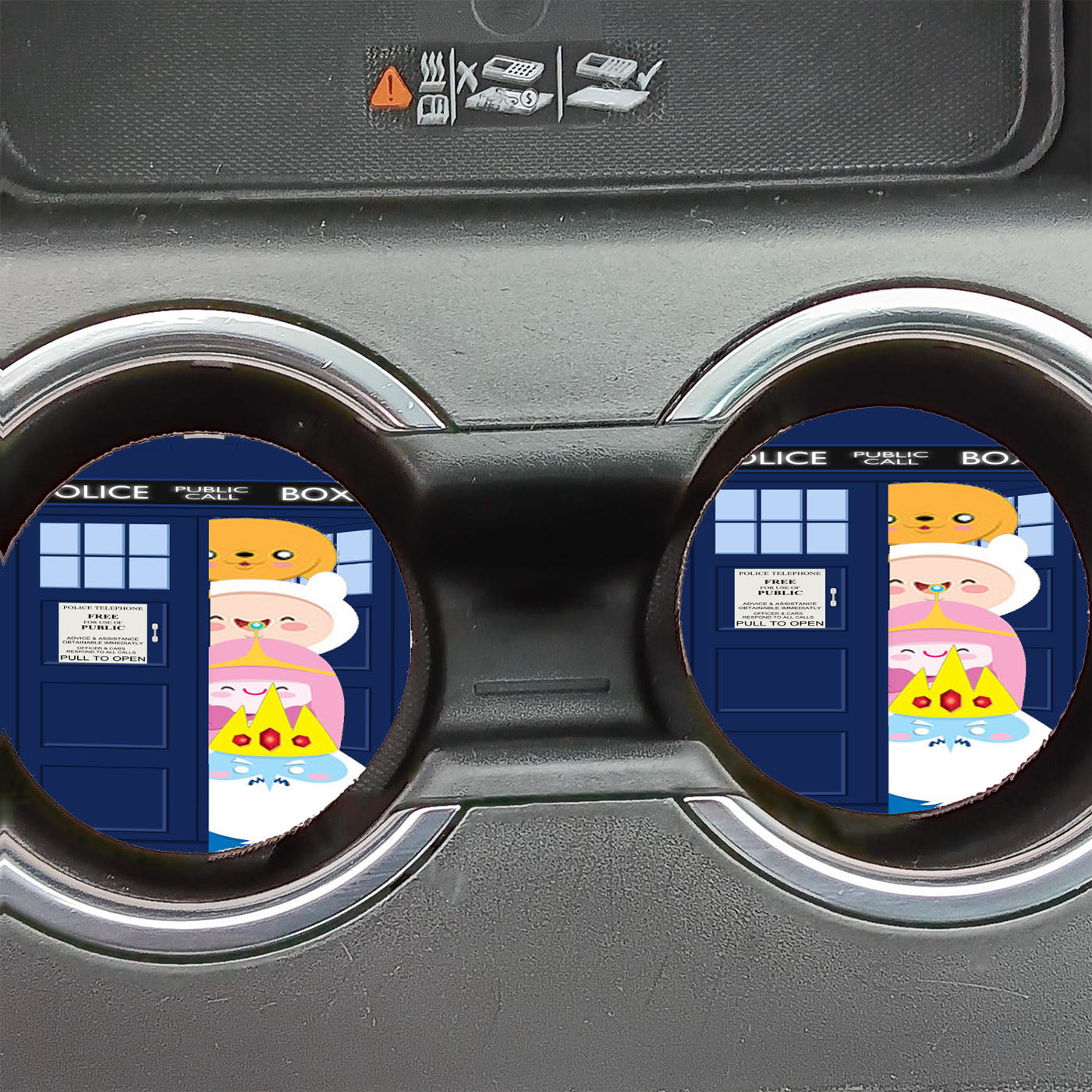 Adventurre Time Character Dr Who Tardis Car Coasters
