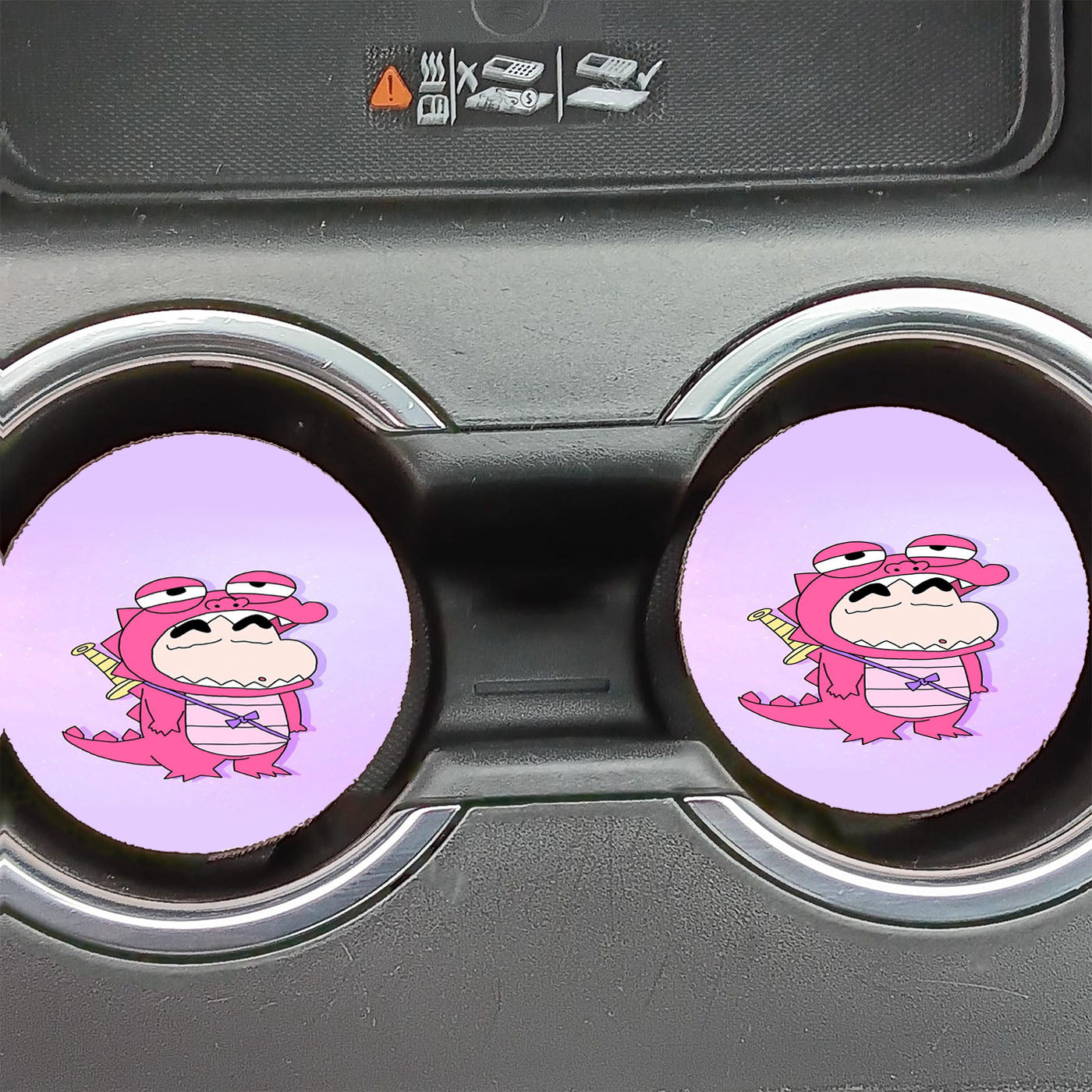 Aesthetics Shin Chan X Pink Dinosaur Costume Car Coasters
