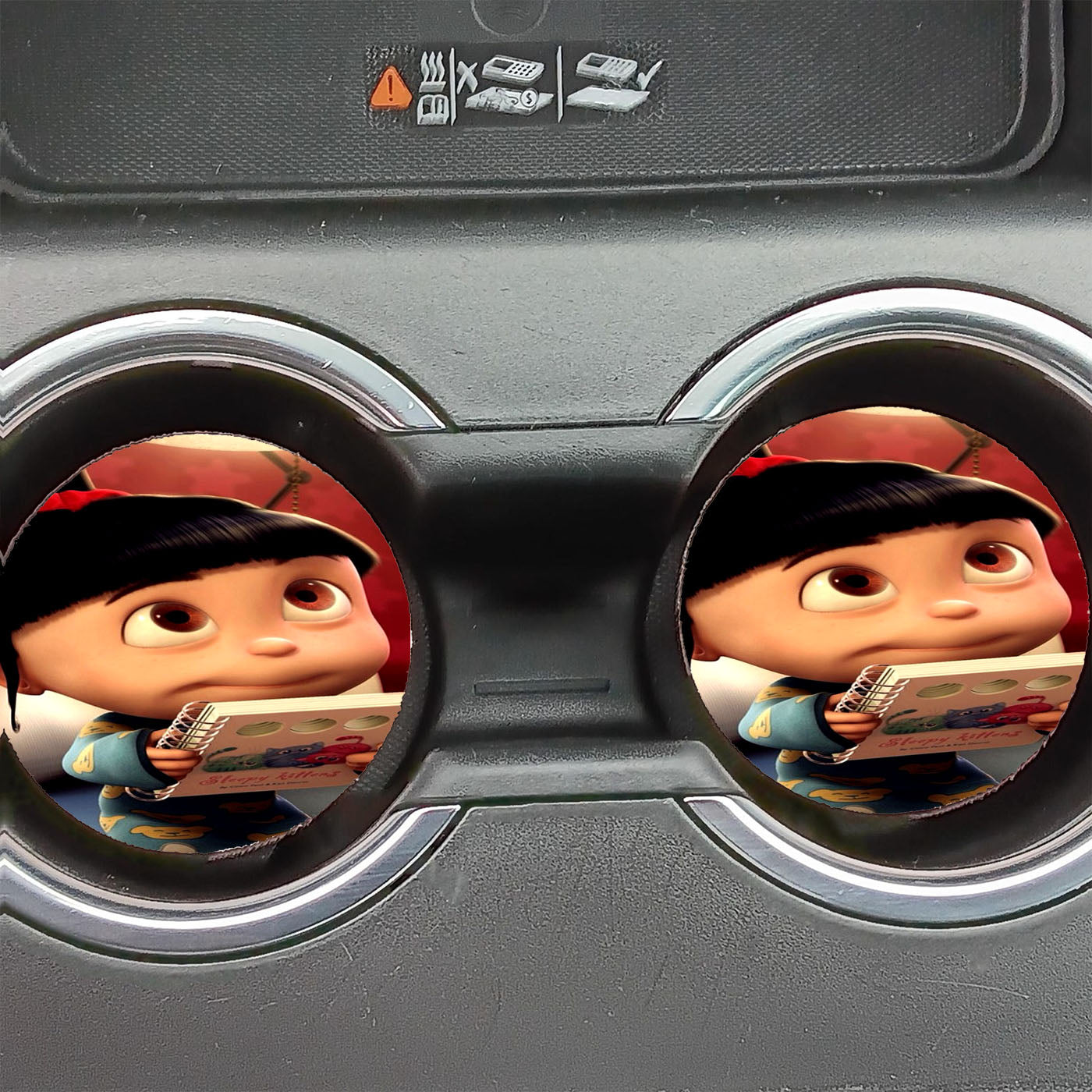 Agnes Despicable Me 3 Reading Books Car Coasters