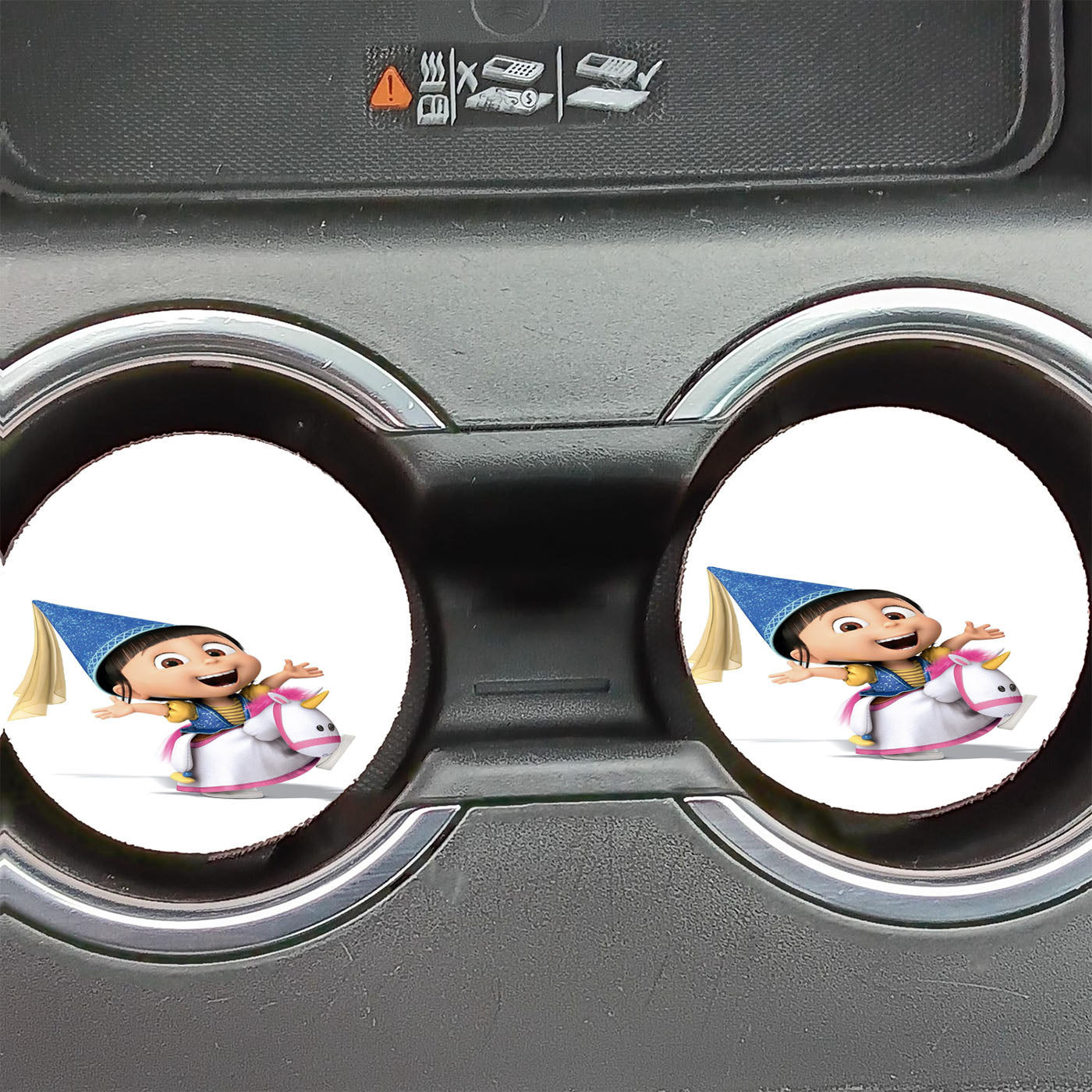 Agnes With Unicorn Car Coasters