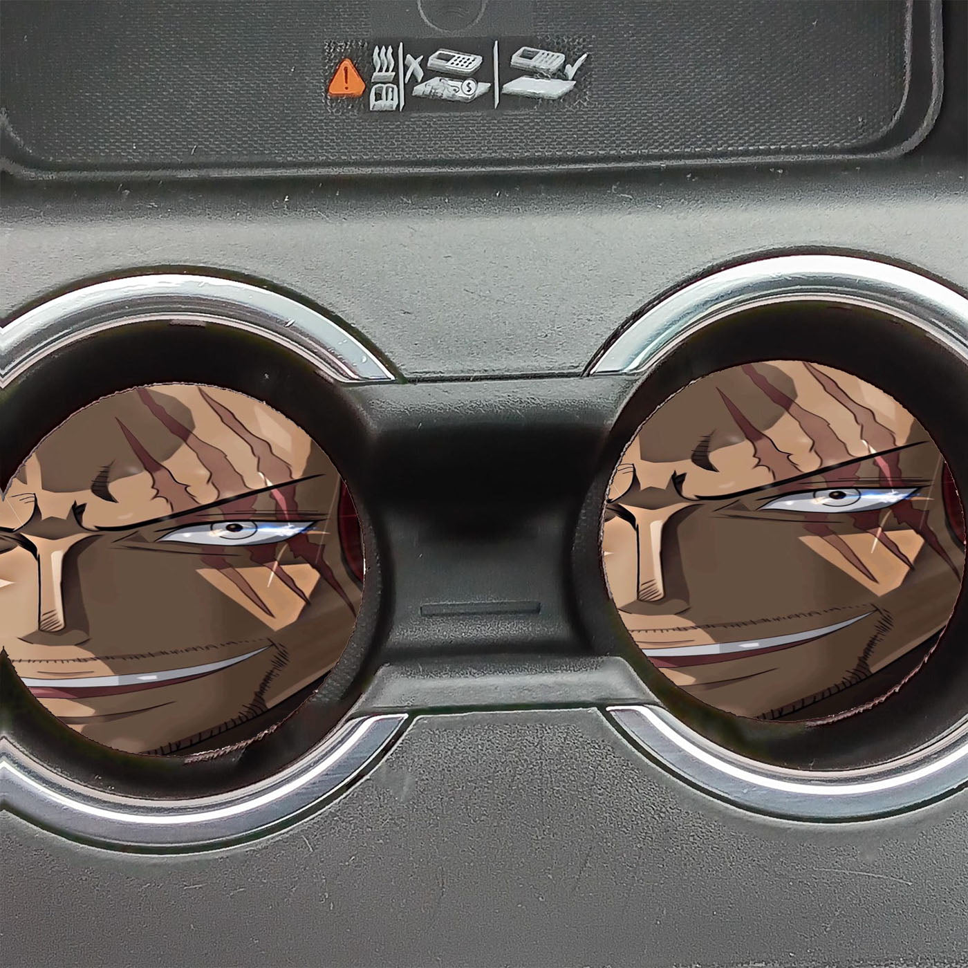 Akagami Shanks Onepiece Face Car Coasters