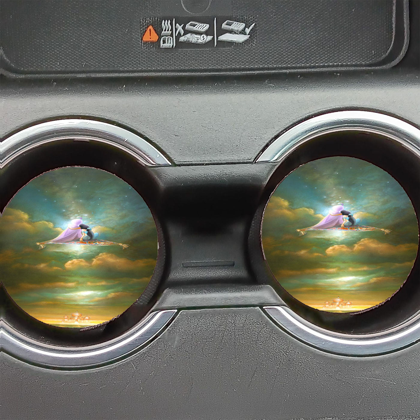 Aladdin And Jasmine Car Coasters