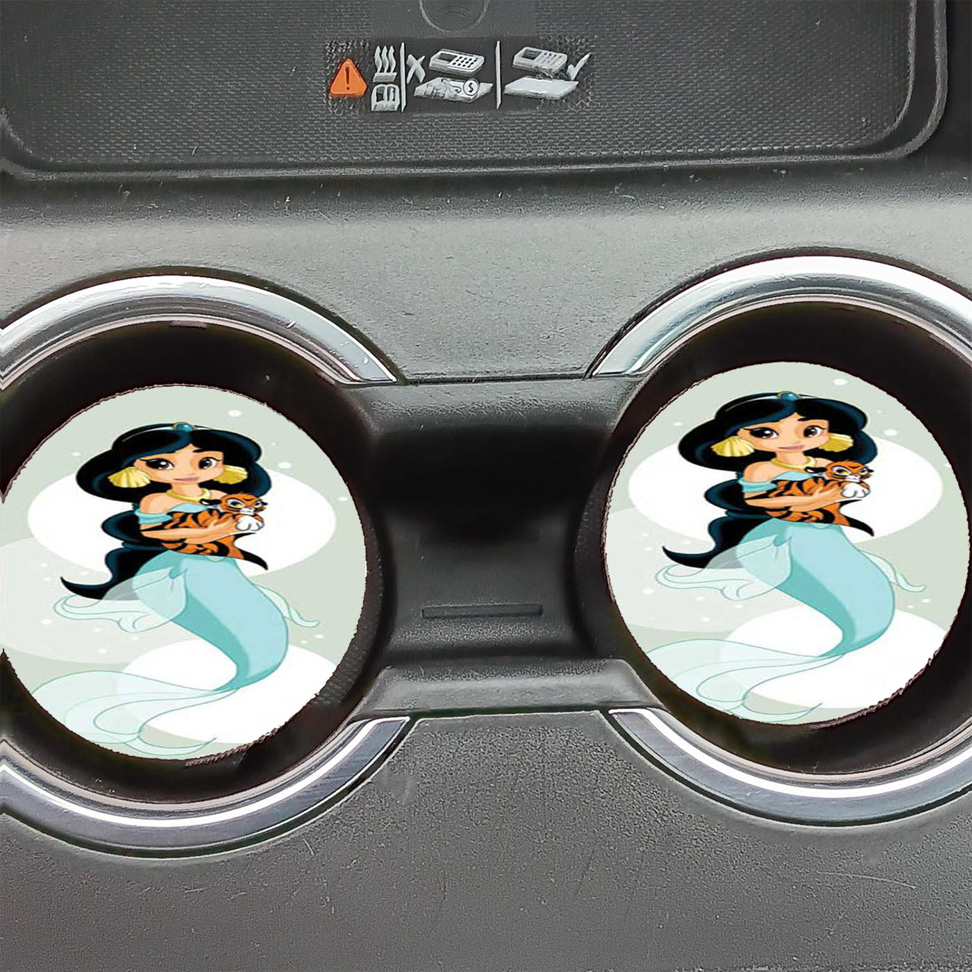 Aladdin Jasmine Mermaid Car Coasters